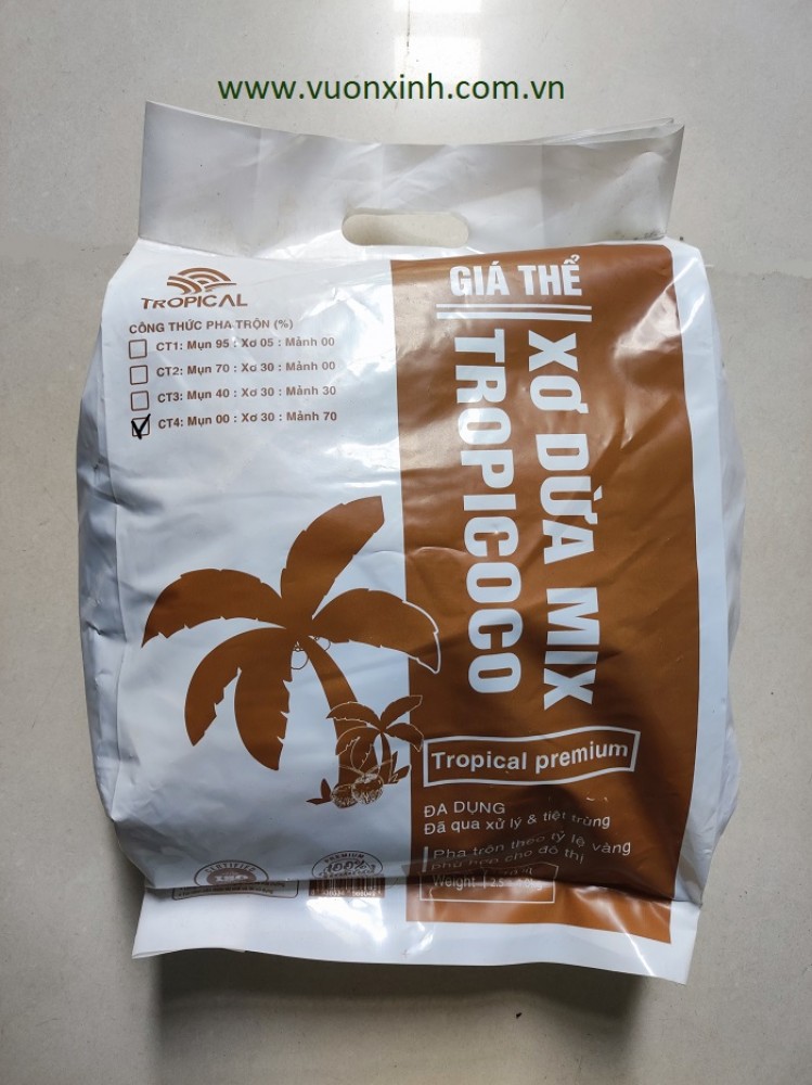 Mụn – Xơ dừa – Mảnh dừa Tropicoco CT4 túi 10lít