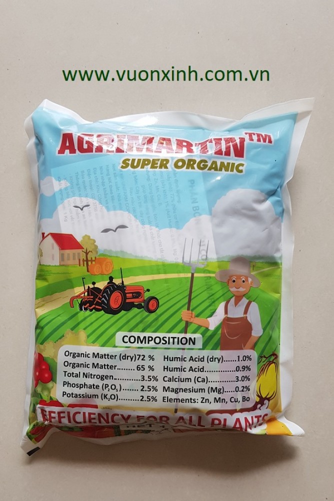 Phân hữu cơ Agrimartin Super Organic 1kg